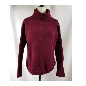 Field Flower Anthropologie Red Chenille Sweater XS